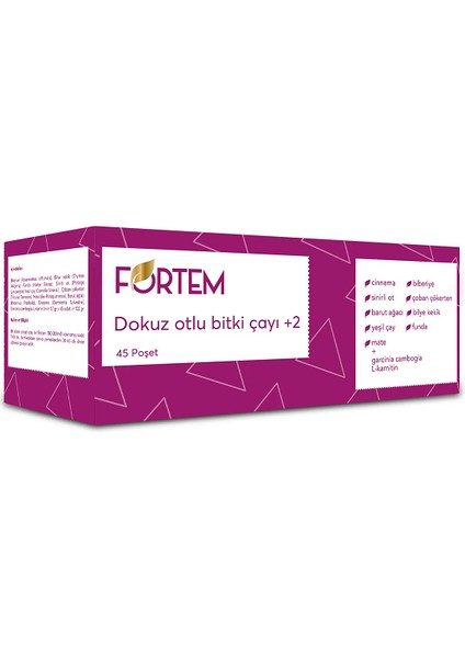 Dokuz Ot +2 Bitki Çayı 45 Adet