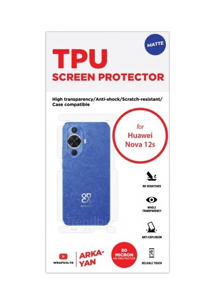Huawei Nova 12s Mat Arka Yan Koruyucu Hd Film fiyatları
