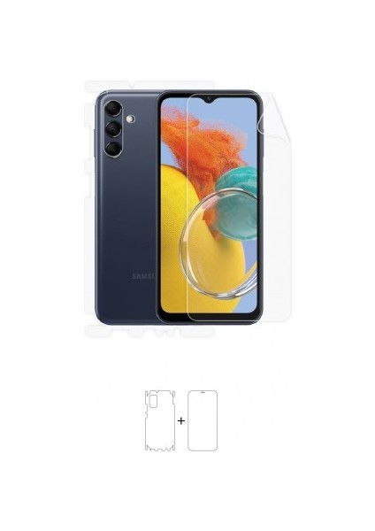Samsung Galaxy M14 5g 360 ° Full Body Ekran Koruyucu Kaplama Ön Arka Yan Darbe Emici Poliüretan Film