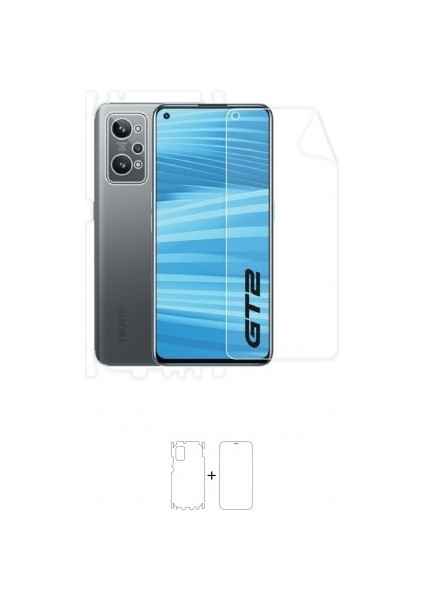 Realme Gt 2 360 ° Full Body Ekran Koruyucu Kaplama Ön Arka Yan Darbe Emici Poliüretan Film