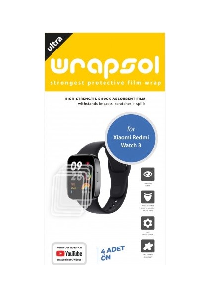 Xiaomi Redmi Watch 3 Akıllı Saat Ekran Koruyucu Poliüretan Film fiyatları