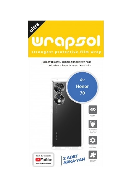 Honor 70 Arka Yan Koruyucu Darbe Emici Poliüretan Film Amerika Üretimi fiyatları