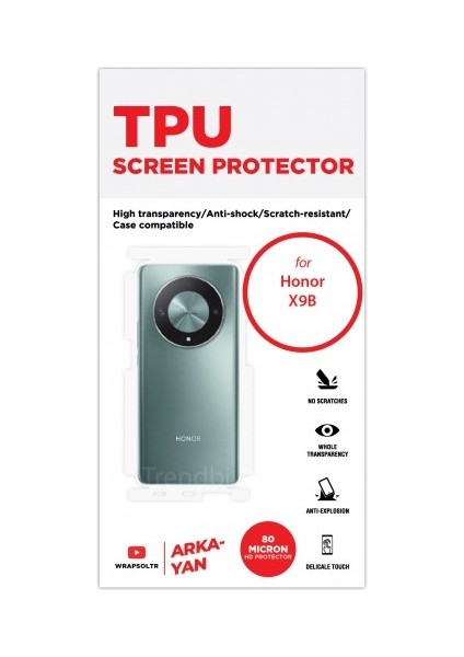 Honor X9b Arka Yan Koruyucu Hd Film fiyatları