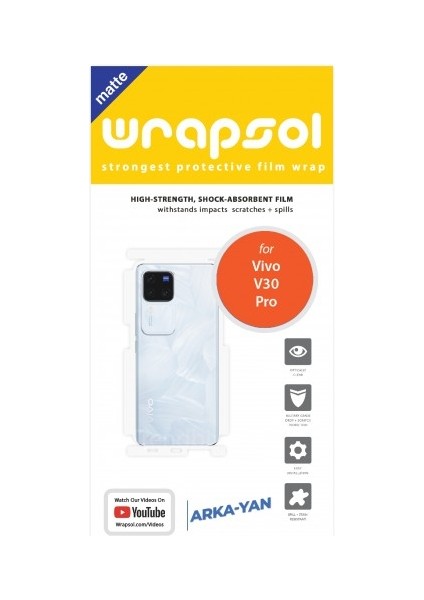 Vivo V30 Pro Mat Arka Yan Koruyucu Darbe Emici Poliüretan Film Amerika Üretimi fiyatları
