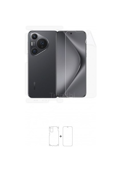Huawei Pura 70 Pro 360 ° Full Body Ekran Koruyucu Kaplama Ön Arka Yan Darbe Emici Poliüretan Film