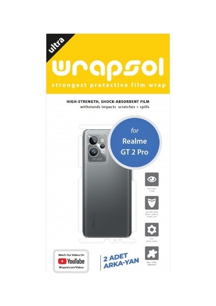 Realme Gt 2 Pro Arka Yan Koruyucu Darbe Emici Poliüretan Film Amerika Üretimi fiyatları