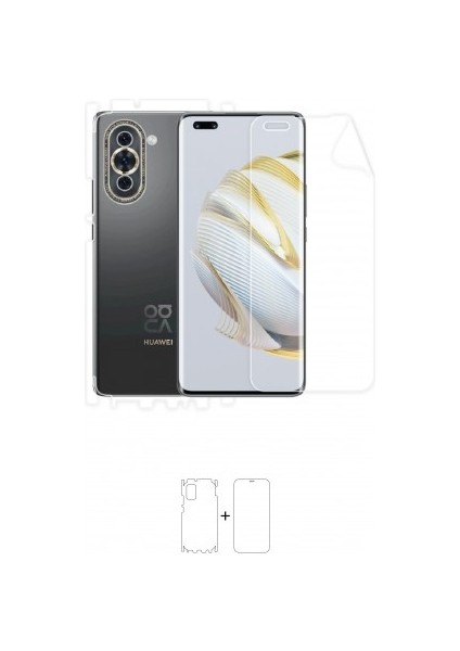Huawei Nova 10 Pro 360 ° Full Body Ekran Koruyucu Kaplama Ön Arka Yan Darbe Emici Poliüretan Film