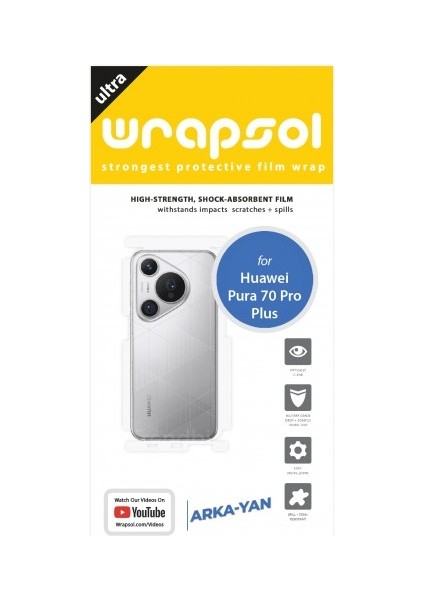 Huawei Pura 70 Pro Plus Arka Yan Koruyucu Darbe Emici Poliüretan Film Amerika Üretimi fiyatları