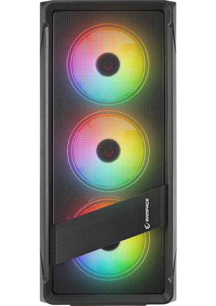 Blade Mesh Temperli Camlı 600W 80+ Siyah 4*12CM Sabit Rgb Fan Atx Mid-T Gaming Oyuncu Kasası