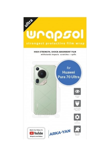 Huawei Pura 70 Ultra Arka Yan Koruyucu Darbe Emici Poliüretan Film Amerika Üretimi fiyatları