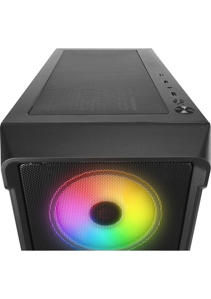 Blade Mesh Temperli Camlı 600W 80+ Siyah 4*12CM Sabit Rgb Fan Atx Mid-T Gaming Oyuncu Kasası