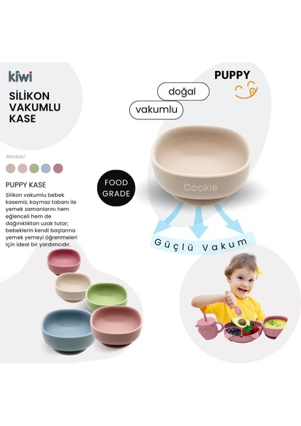 Puppy 13 Parça Full Silikon Bebek Beslenme Seti: , Esnek, Bpa / Pvc Içermez