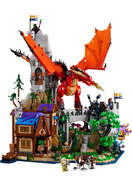 LEGO® Ideas Dungeons Dragons: Kırmızı Ejderhanın Hikayesi 21348 - Yetişkinler için Koleksiyonluk ve Sergilenebilir Yaratıcı Model Yapım Seti (3745 Parça)