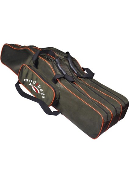 Tekno Trust Haki 130 cm 3 Göz Olta Kamış Çantası Makinayı Sökmeden 6 Adet Olta Sığar
