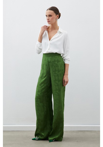 Jakarlı Salaş Pantolon - Yeşil modelleri