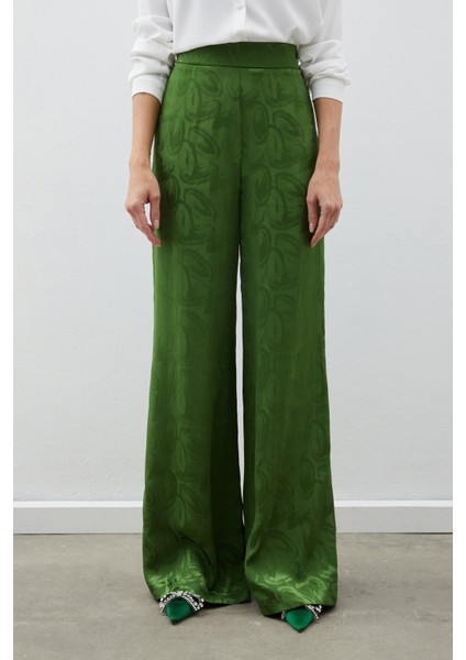 Jakarlı Salaş Pantolon - Yeşil indirimleri