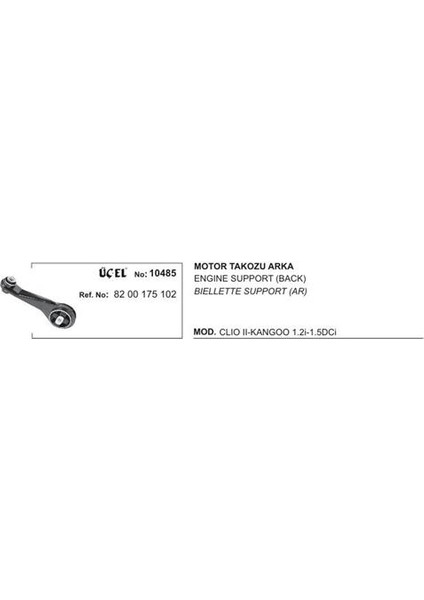 Motor Takozu 10485 Clıo-Iı (98-) 1.2-16V D4F (8200175102)