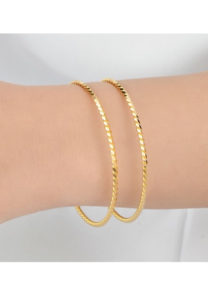 17 gr (Gram) Yatırımlık Işçiliksiz Ikili Burma Ajda Bilezik 22 Ayar Altın fiyatları