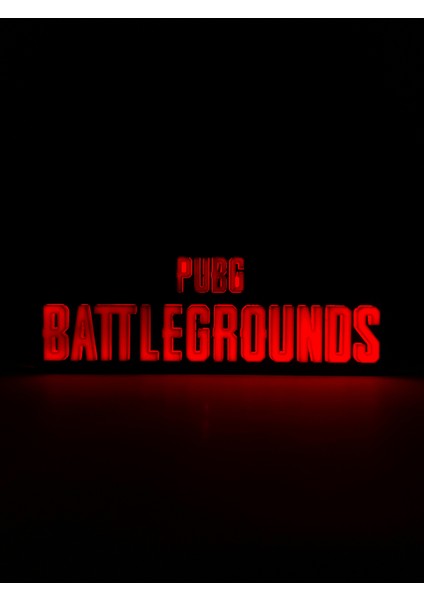 Pubg: Battlegrounds - Rgb LED Işıklı 3 Boyutlu Tabela - 20CM x 7.5cm x 2cm (Bluetooth Kontrollü)