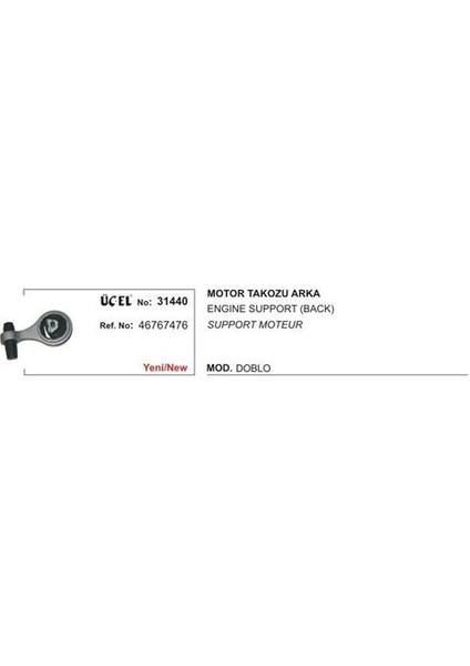 Motor Takozu Arka 31440 Doblo Çekiç (51760173)