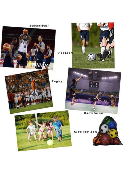Büyük Kapasiteli Spor Topu Çantası 72X100 cm Futbol Basketbol Voleybol Çocuk Oyuncak Depolama Ağı (Yurt Dışından) modelleri
