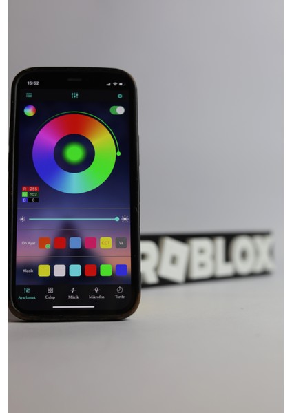 Roblox - Rgb LED Işıklı 3 Boyutlu Tabela - 20CM x 4cm x 2cm (Bluetooth Kontrollü)