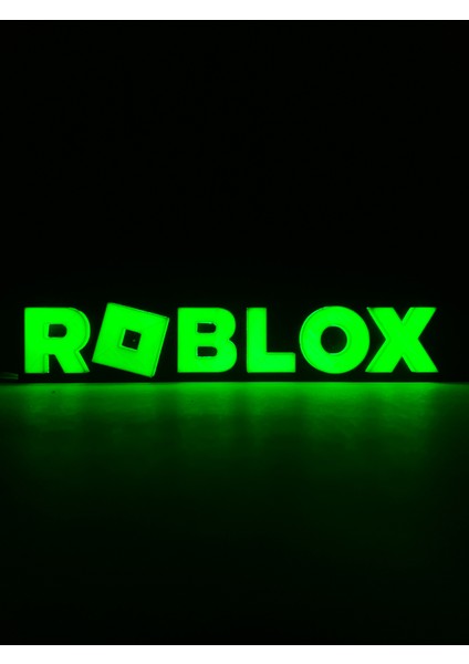 Roblox - Rgb LED Işıklı 3 Boyutlu Tabela - 20CM x 4cm x 2cm (Bluetooth Kontrollü)