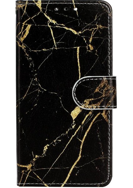 Samsung Galaxy S24 Manyetik Kart Yuvaları Tutucu Mermer Desen Için Flip Case (Yurt Dışından)