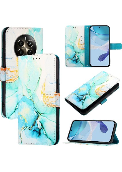 Realme 12 Artı 5g Pu Deri Cüzdan Mermer Desen Kickstand Için Kılıf (Yurt Dışından) indirimleri
