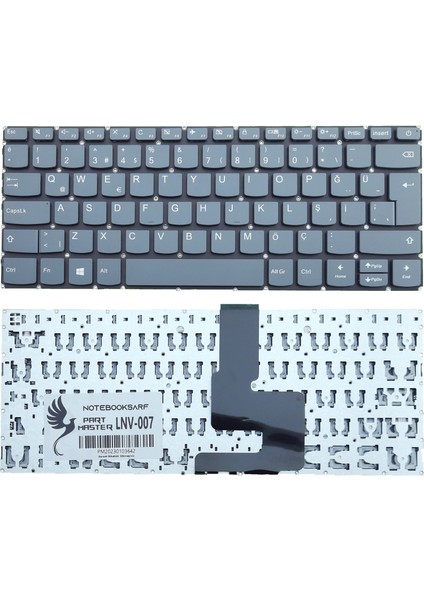 Lenovo Ideapad 120S-14IAP 81A50026TX, 81A5007XTX Klavye (Füme)