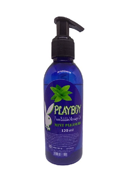 Masaj Yağı 120ML Naneli Playboy Pure Edible Aromalı / 120ML Pure Edible Massage Oil Mint Flavored Massage Oil