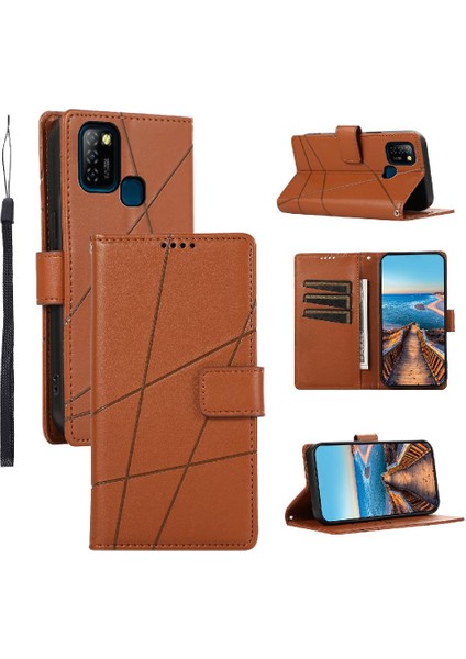 Infinix Sıcak 10 Lite Şok Emici Üç Kart Yuvaları Için Flip Case (Yurt Dışından)