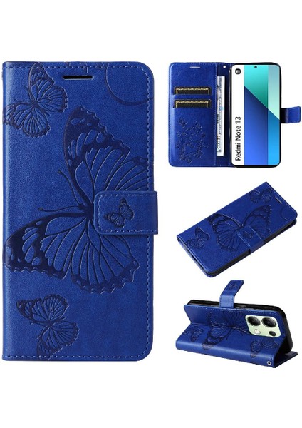 Xiaomi Redmi Not 13 Için Flip Case 4g Flip Kickstand Pu Deri Darbeye (Yurt Dışından)