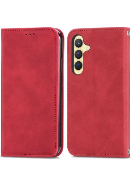 Samsung Galaxy S24 Artı Basit Iş Darbeye Deri Için Flip Case (Yurt Dışından)