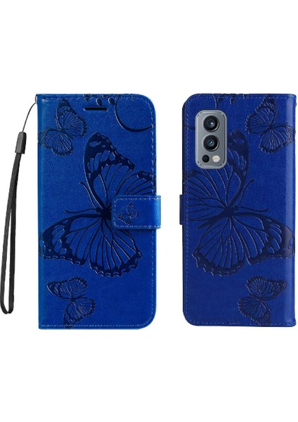 Oneplus Nord 2 5g Darbeye Kapak Pu Deri Flip Kickstand Için Flip Case (Yurt Dışından)