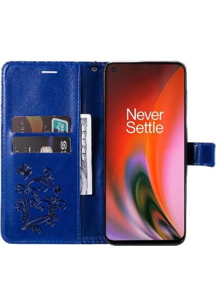 Oneplus Nord 2 5g Darbeye Kapak Pu Deri Flip Kickstand Için Flip Case (Yurt Dışından)