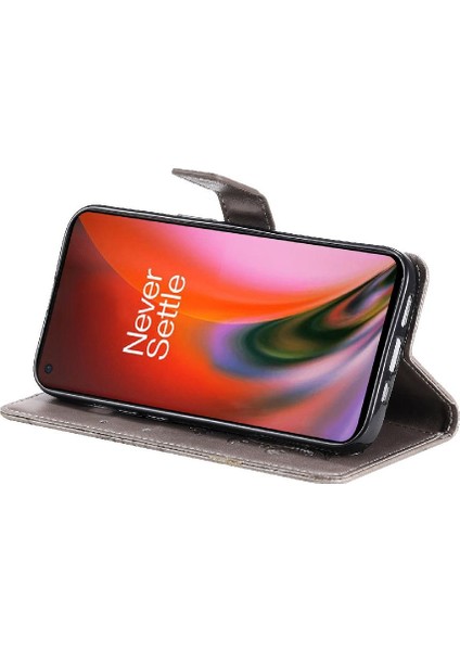 Oneplus Nord 2 5g Darbeye Kapak Pu Deri Flip Kickstand Için Flip Case (Yurt Dışından)