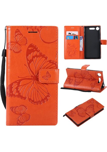 Sony Xperia Xperia Için Kart Yuvası Standı ile Flip Case Kickstand Pu (Yurt Dışından)
