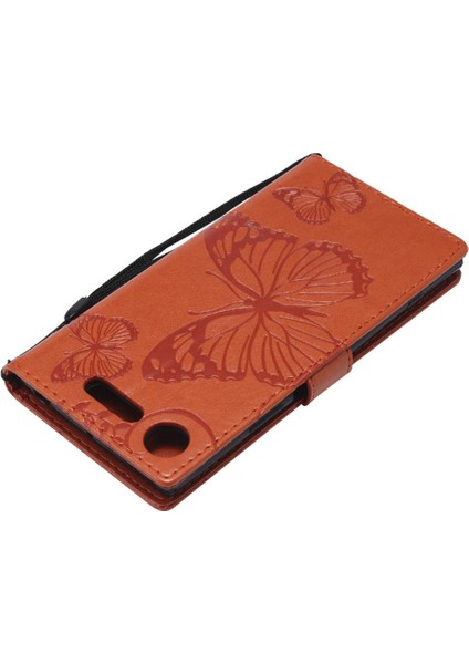 Sony Xperia Xperia Için Kart Yuvası Standı ile Flip Case Kickstand Pu (Yurt Dışından)