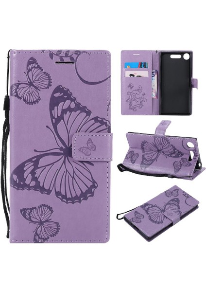 Sony Xperia Xperia Için Kart Yuvası Standı ile Flip Case Kickstand Pu (Yurt Dışından)