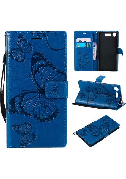 Sony Xperia Xperia Için Kart Yuvası Standı ile Flip Case Kickstand Pu (Yurt Dışından)