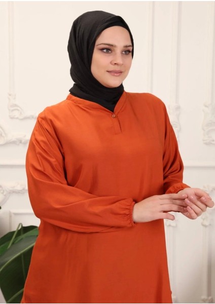 Dokuma Viskon Pamuklu Kumaş Rahat Tunik