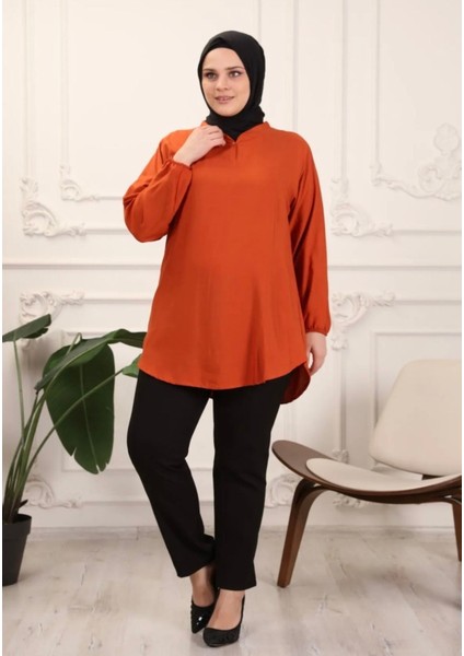 Dokuma Viskon Pamuklu Kumaş Rahat Tunik