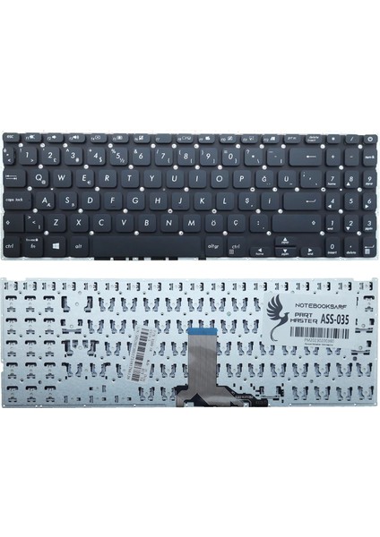 Asus X509UA-EJ064, X515JP-EJ250A Notebook Klavye -Siyah-