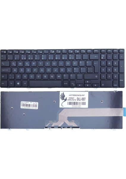 Part Master Dell Inspiron 15-3543, 15-5545, 15-5551 Klavye (Siyah)