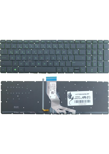 Hp Pavilion 15-CC011NT, 15-CD016NT Klavye Işıklı (Yeşil)