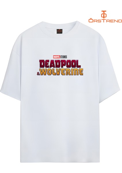 Deadpool & Wolverine Baskılı Oversize Beyaz Tişört fiyatları