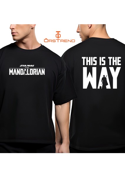 Star Wars Mandalorian Baskılı Oversize Tişört