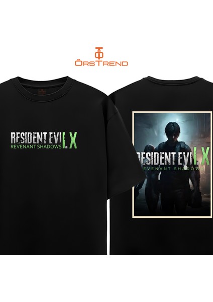 Resident Evil 9 Revenant Shadows Baskılı Oversize Tişört