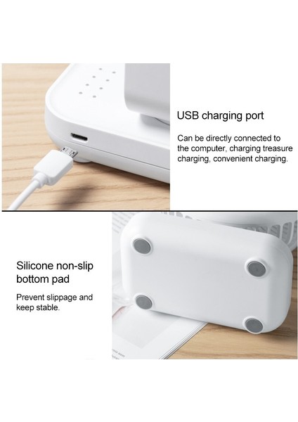 USB Şarj Edilebilir Taşınabilir 4 Vitesli Ayarlanabilir Masaüstü Fan Siyah (Yurt Dışından) fiyatları